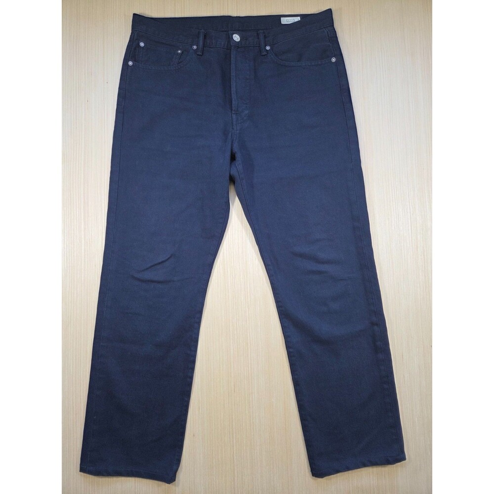 AYR Mens The Normie Garment Dyed Cotton Navy 34x32 (36x29 actual) Button Fly